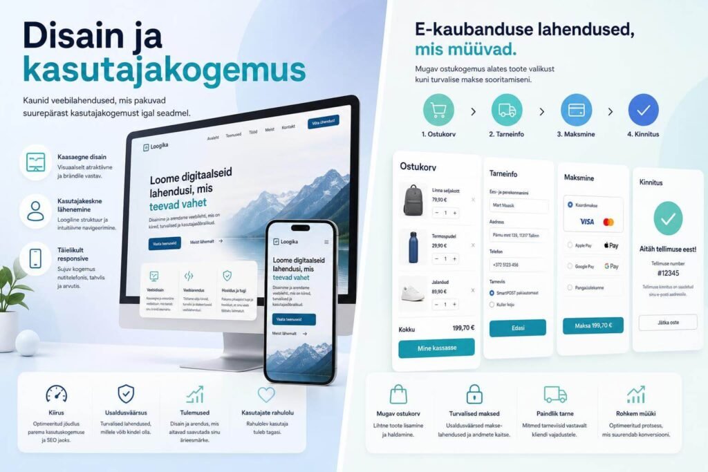 veebipoe loomine ja veebilehe loomine on tänapäeval edu aluseks
